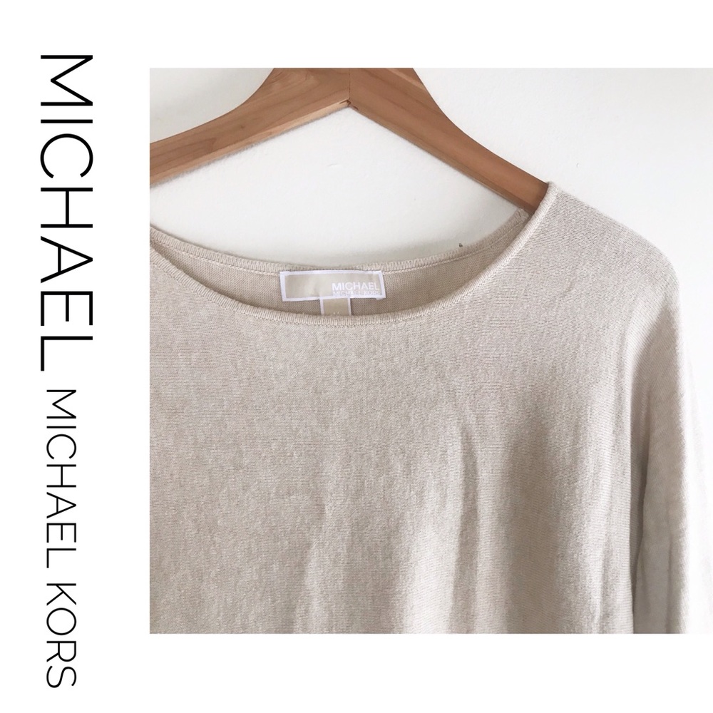 MICHAEL Michael Kors beige long sleeve tunic